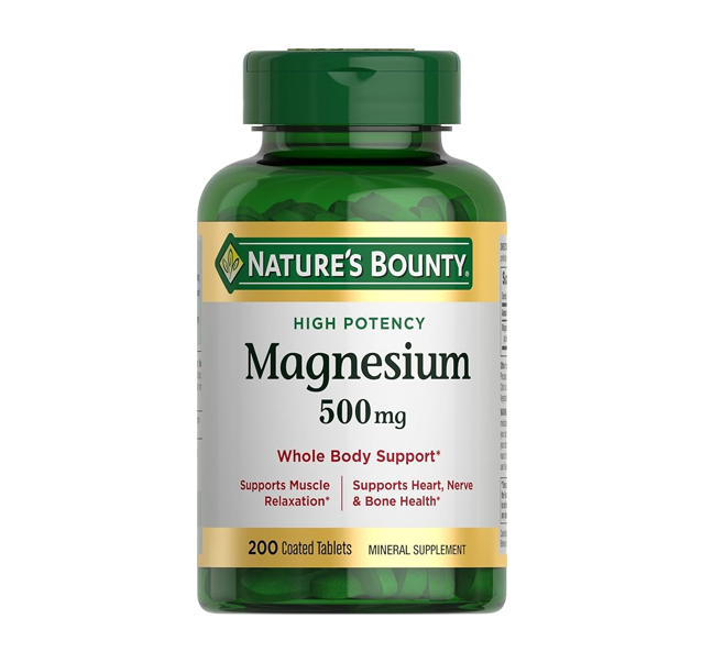 1. Nature's Bounty Magnesium 500mg – 200 Tablets