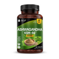 Bottle of New Leaf products Ashwagandha KSM-66 supplement on a white background